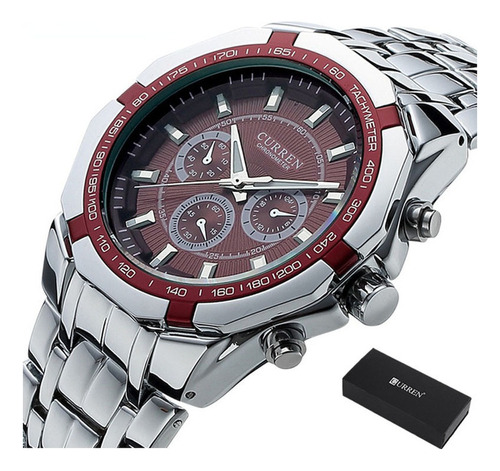 Reloj De Cuarzo Inoxidable De Moda Curren Para Hombre .