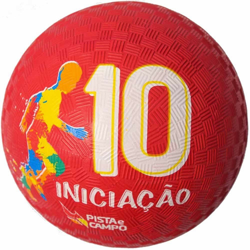 Bola De Borracha De Iniciação Infantil Nº 10 Pista E Campo Cor Vermelho