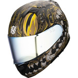 Casco Abatible Hax Amatista Mutant Negro Oro