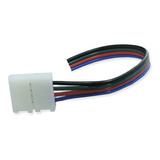 Conector Simple Flexible Para Tiras Rgb 5050 Con Cable X10