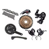 Grupo Kit Transmisión 3x7 Shimano 21v Bicicleta Mtb 