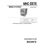 Esquema Eletrônico Sony Mhc Dx70 Mhcdx70  Mhcdx70 Em Pdf