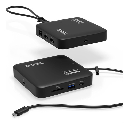 Estación De Acoplamiento Usb C 7 En 1 Enchufable Para Monito