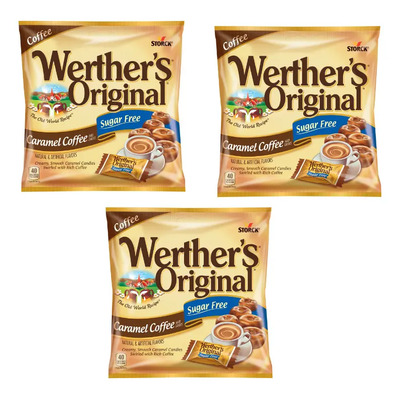 3pz Werthers Caramelo Coffee Sugar Free 41.4g | MercadoLibre