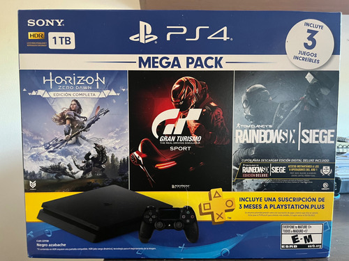 Ps4 Slim 1tb +3 Juegos Color Negro Usada En Perfecto Estado