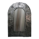 Espejo Marco Metalico Aluminio Rustico Repujado