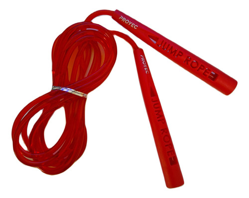 Soga De Salto De Pvc Con Puño Plastico - Boxing Club Palermo Color Rojo