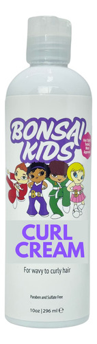Bonsai Kids Curl Cream 10 Oz Para Ninas, Ninos, Ninos Pequen