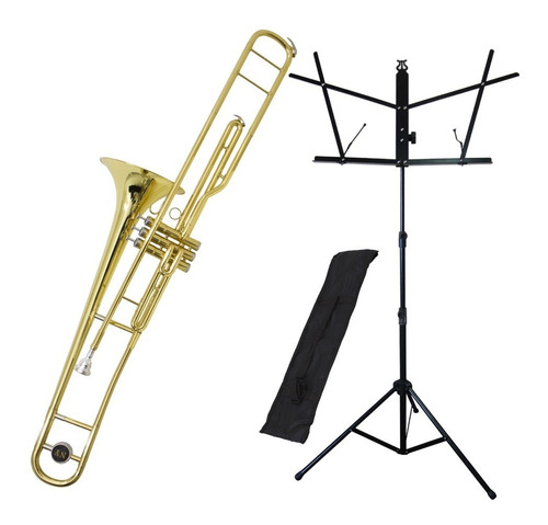 Kit Trombone De Pisto Tb 200p Ny + Estante De Partitura S1