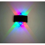 Apliqué De Pared Decorativo Moderno Rgb + Luz Cálida 