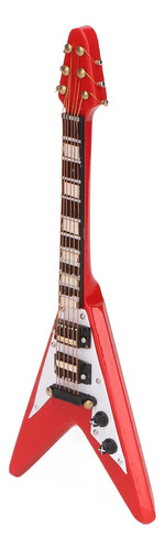 Modelo De Guitarra Eléctrica En Miniatura Red Replica Wooden
