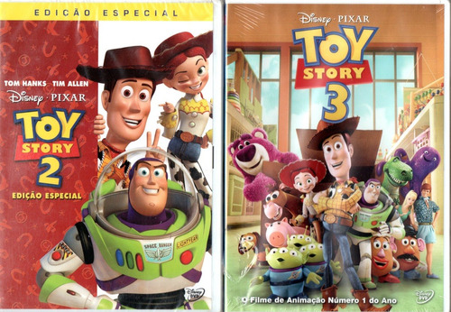 Kit Com 2 Dvd Filme  Toy Story 2 E 3 - Dublado E Legendado