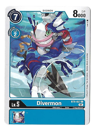 Digimon Ccg Divermon - Common Bt9 Frete Incluso