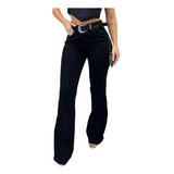 Calça Jeans Feminina Flare Country Cintura Alta