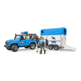 Land Rover Escala 1/16 Policia Con Caballo Bruder