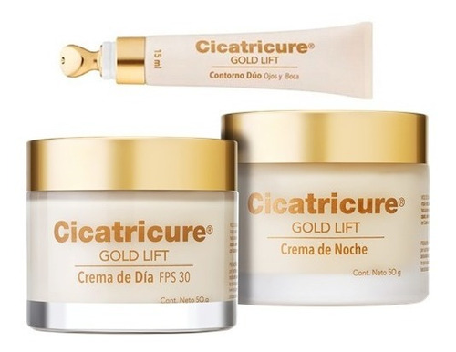 Combo Cicatricure Gold Lift Crema De Día+noche + Ojos Y Boca