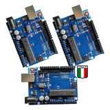 Kit 3x Italy Para Arduino Uno R3 Mega328p Atmega16u2 