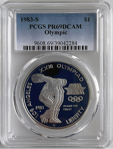 Moeda 1983-s Olympic Silver Commemorat Dollar Pcgs Pr69dcam