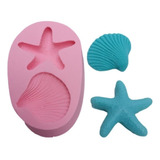 Forma De Silicone Estrela  E Concha