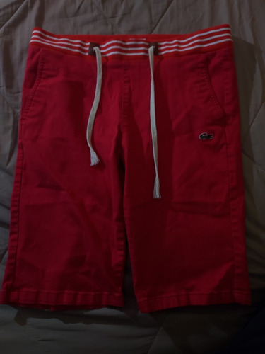 Shorts Lacoste Talla 34 2 Shorts Rojo Y Azul