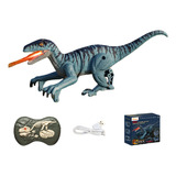 Juguete Control Remoto Dinosaurio Velociraptor Luz Y Sonido