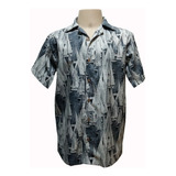 Camisa Masculina Hawaiana 0213 Veleiros  (verifique Medidas)