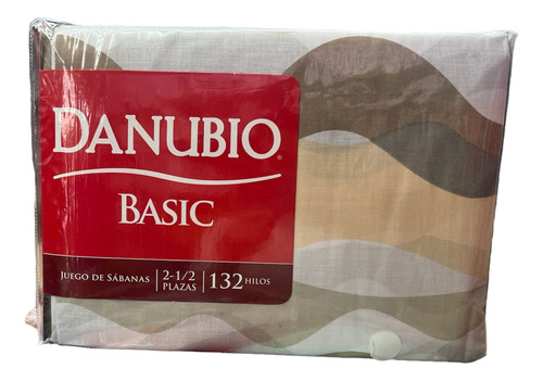 Juego Sabanas Danubio Basic 2 1/2 Plazas 132 Hilos Est. Surt