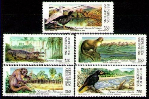 1987 Fauna- Parques Nacionales -  Argentina (sellos) Mint