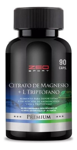 Citrato De Magnesio + L Triptófano 90 Capsulas Zero Sport