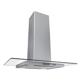 Coifa Ilha Vidro Reto Inox 90cm - 220v - Nardelli Cor Prateado