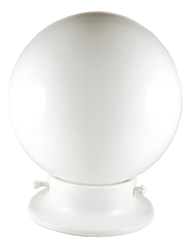 Plafonier Cosmos Branco + Globo 10x20 De Plástico Radial Cor Leitoso