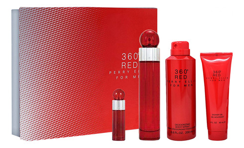 Perfume 360 Red Estuche 4 Piezas Nuevo Original 