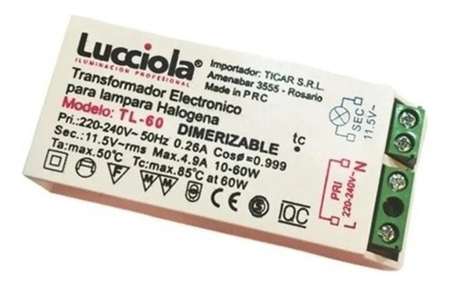 Transformador Electronico Para Dicroicas 12v - 60w Lucciola