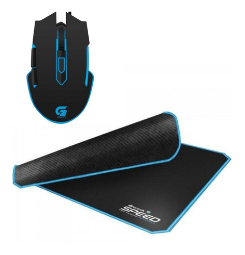 Mouse Gamer Pro Fortrek M5 Led+ Mousepad Speed Gamer 35x44cm