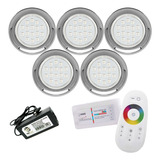 Kit Completo Iluminação Piscina 100m² - 5 Leds 9w + 1 Módulo