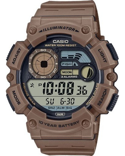 Relógio Casio Masculino Digital Pescaria Pulseira Borracha