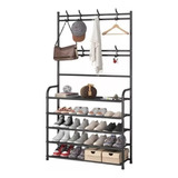 Organizador Multifuncional Rack Zapatero Perchero 4 En 1