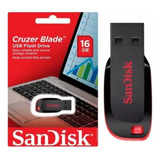 Pendrive Sandisk Cruzer Blade 16gb Usb 2.0 Sdcz50-016g-b35 