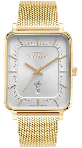 Relógio Technos Masculino Slim Dourado Gm10yr/1k