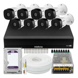 Kit Cftv Intelbras 8 Câmeras Vhl 1220 Full Hd 1016 2t Purple