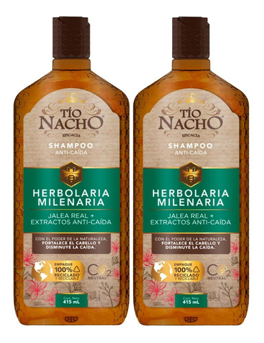 Pack Tio Nacho 02 Shampoo Herbolaria 415ml C/u