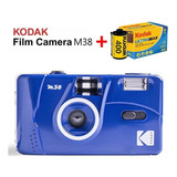 Cámara Kodak M38 135, Película Azul Con 1 Rollo De Película