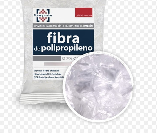 Fibras Para Hormigón Refuerzo Nylon Polipropileno Bolsa 600g