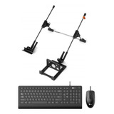 Suporte Notebook Apoio + Teclado E Mouse Usb Lecoo Cm103