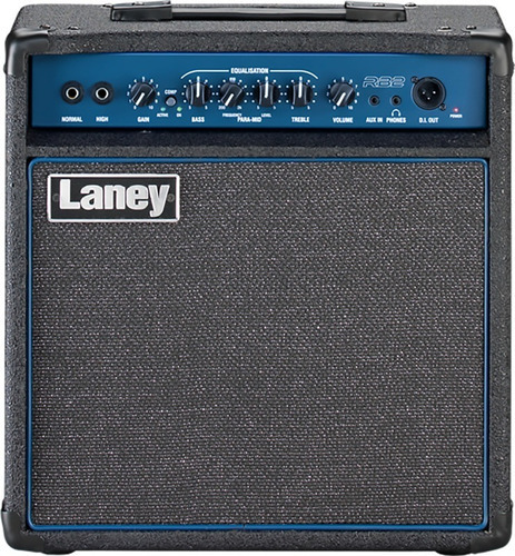 Amplificador Laney Para Bajo Eléctrico Rb2, Gris/azul