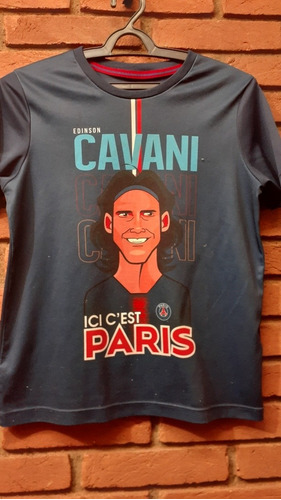 Camisa Infantil Paris Saint Germain França Licenciada Cavani