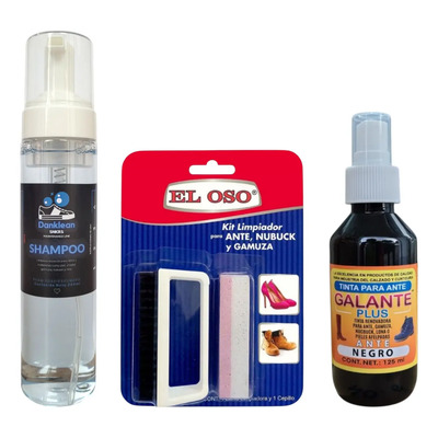 Espuma Para Limpiar Gamuza + Tinta Para Ante + Kit Ante Oso | Envío gratis
