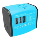 Adaptador Viajero Universal Usb Cargador Corriente Europeo