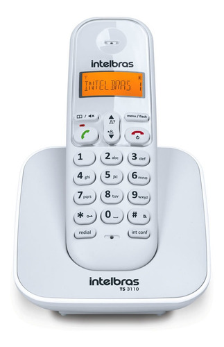 Telefone Sem Fio Com Identificador Ts 3110 Branco Intelbras