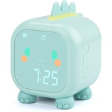 Reloj Despertador Digital Recargable Para Niños, Dinosaurio